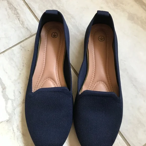 Women's blue Loafers flats, Soft Memory Foam - Picture 4 of 4